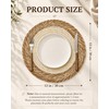 4Pcs 12'' Round Woven Placemats Handmade Slip Heat Resistant Wicker