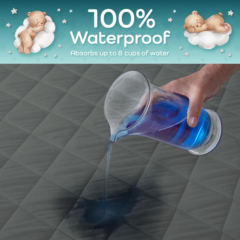 Guardedsleep potty training bed sheets, 100% waterproof bed pad for