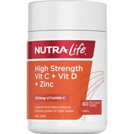 Nutra-Life High Strength Vit C + Vit D + Zinc 60 Tablets