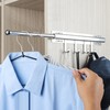 BaiNong 12 inch Valet Rod for Closets Pull Out Closet