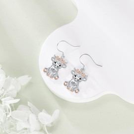 Highland Cow Earrings 925 Sterling Sliver Cute Highland Cow Dangle Earrings Jewellery Gifts For Women Female Mother Animal Lover