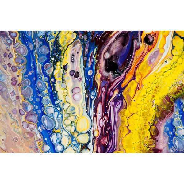 Fluid Acrylic Iridescent Reality Poster Print - Rainbow Fine Jenny