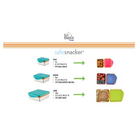 Kid Basix Safe Snacker, Reusable Stainless Steel Lunchbox Container for Kids & Adults, Reusable Food Container, BPA Free, Dishwasher Safe, 7oz Lime