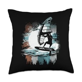 Wing Surf Wing Foil Wingsurfing Wingsurfer Throw Pillow