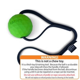 K9 Ops Dog Ball Tug with Handle Biotug Fetch Toy - Rubber Reward Toys - Large Dogs Durable Indestructible Aggressive Chewers Pitbull Dobermann Rottweiler Shepherd (LG/XL, Envy Green)