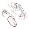 Unbranded Motorcycle 7/8" Handle Bar End Rearview Side Mirrors Fit