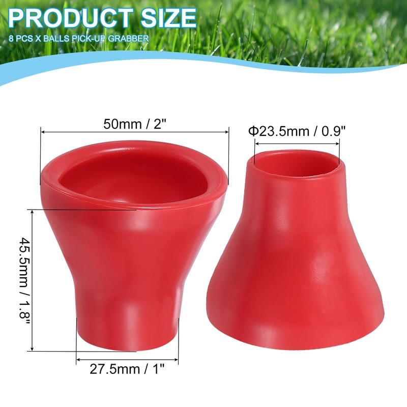 PATIKIL Golfball-Retriever Greifer, 10 Stück Golfball-Saugnapf-Greifer Gummi Puttergriff-Picker-Upper-Werkzeug für Golfer