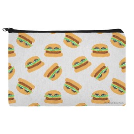 Sassy Pretty Burgers Pattern Makeup Cosmetic Bag Organizer Pouch