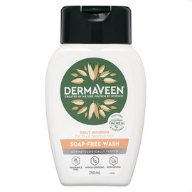 DermaVeen Daily Nourish Soap-Free Wash for Dry & Sensitive Skin 250mL