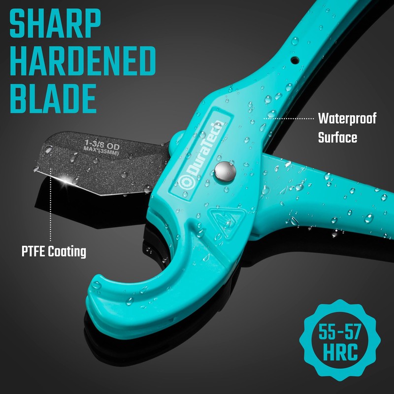 DURATECH PEX Pipe Cutter, Tubing Cutter for 1/8"-1" PEX and
