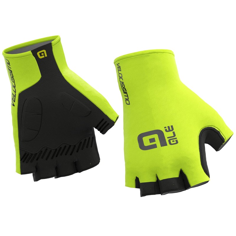 Alé Cycling Unisex Velocissimo Crono Summer Gloves, Fluo Yellow/Black, XXL