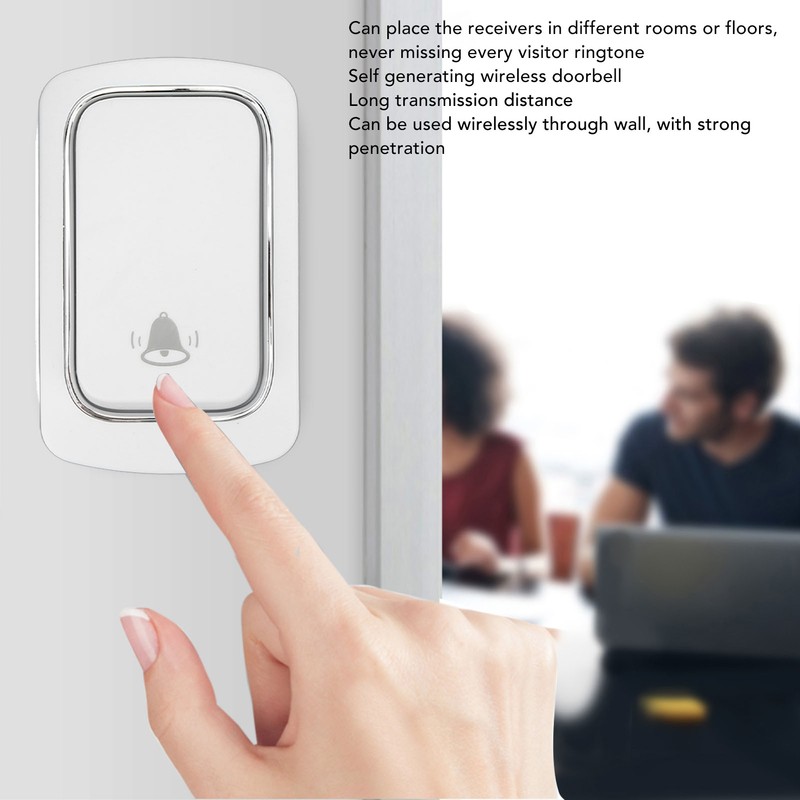 Wireless Doorbell Set Battery Free Self Powered Door Bell 2