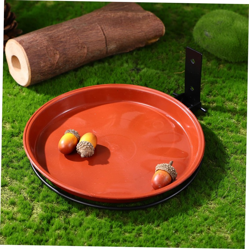 Yardwe 1 Set double layer hanging bird bath balcony bird