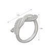 Alilang Sparkly Clear Crystal Rhinestones Twisted Geometry Statement Ring for