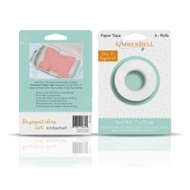 Kimberbell Paper Tape - 6 Rolls, Each: 1" x 10 Yds, Sewing & Machine Embroidery, Easy Attachment, No Sticky Residue, Semi-Transparent, Tears Away with Ease, KDTL100