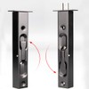 KAIISSA 6 Inch Door Flush Bolt Latch Lock Concealed Door
