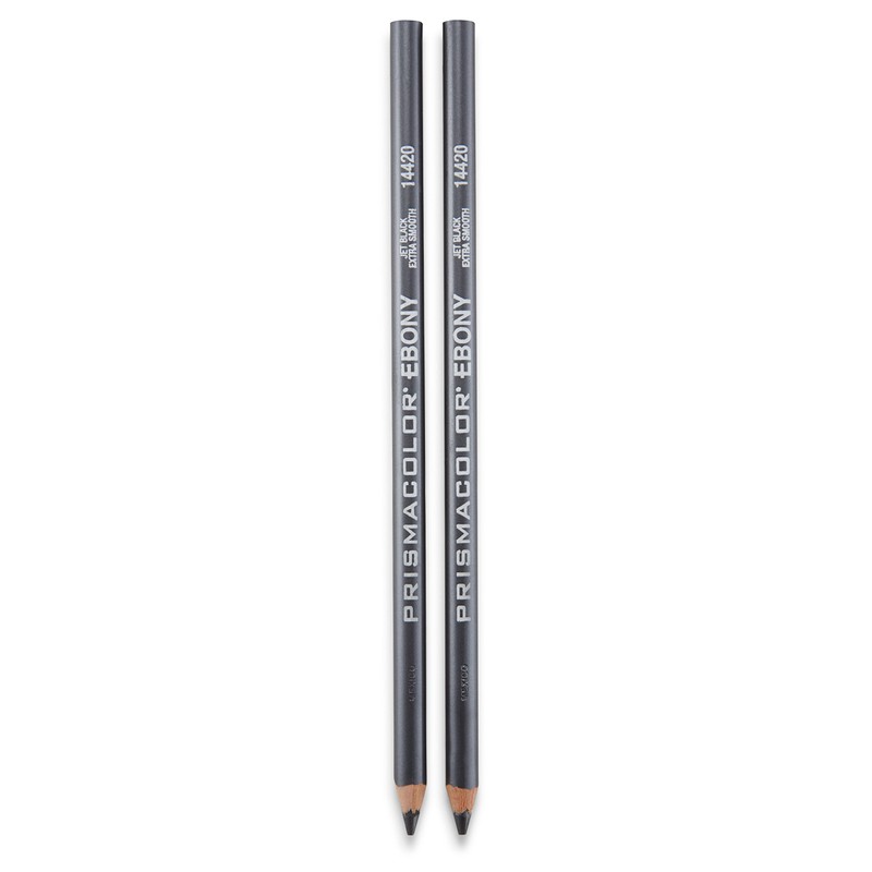 Prismacolor Ebony Graphite Drawing Pencils, Black, 2-Count