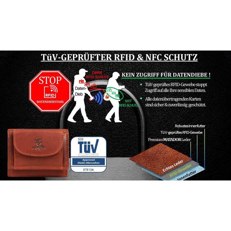 MATADOR 556 Small Mini Purse, Vintage Brown, coin purse