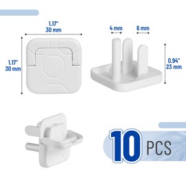 Bates Outlet Covers - Baby Proofing, 10 Pack, 3 Prongs, Child Proof