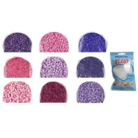 Happy Price Toys Midi Convulut HPT-20-9 Ironing Beads 9000 Pieces in Purple, Pink, Lilac, Plum, Rose (Pastel and Transparent)