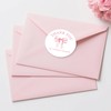 Pink Bow Thank You Stickers 2 Inch Large Thank You
