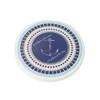 Beachcombers 3"" Ceramic Textured Anchor Coaster Blue, B21969