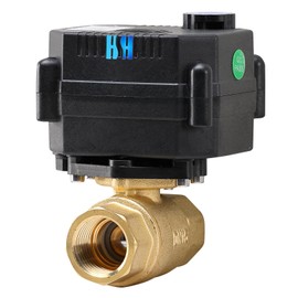 HSH-Flo 1/2" DN15 NPT 2 Way 12VDC 9-24VAC/DC Brass Normally Closed Electrical Position Feedback On/Off Motorized Ball Valve