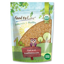 Food to Live Organic KAMUT Khorasan Wheat Berries, 1 Pound – 100% Whole Grain, Sproutable for Wheatgrass, Non-GMO, Kosher, Bulk