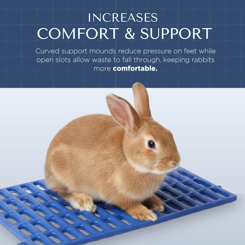 Planet Rabbit Premium Rabbit Cage Mats (Blue, 1 Pack) |