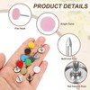 sourcing map 200Pcs Push Pins, 11mmx17mm Round Flat Head Decorative