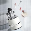 Hosoncovy Clear Makeup Brushes Holder Rotating Organiser with Lid Dustproof