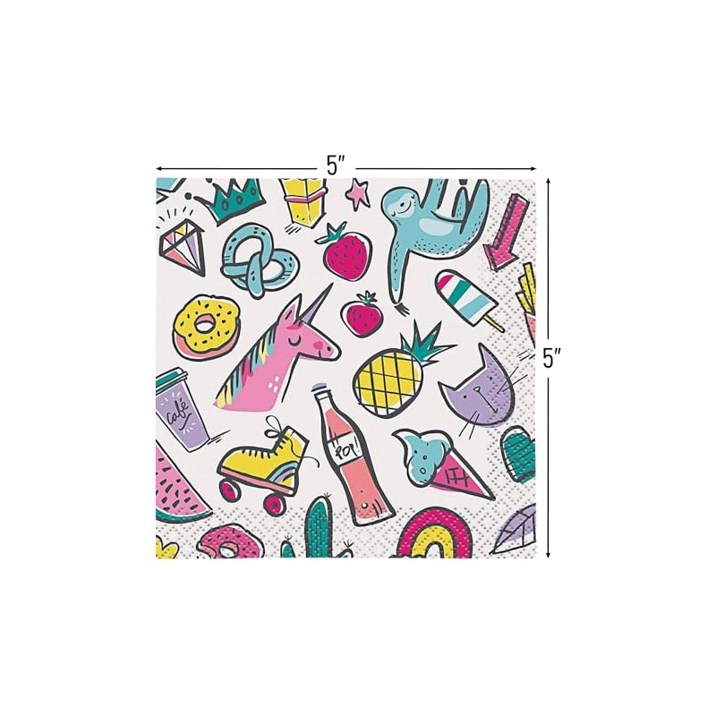 Unique Favorite Things Birthday Beverage Napkins, 16Ct
