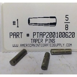 AMERICANINTEGRATEDSUPPLY.COM #1X5/8 TAPER PINS STEEL PLAIN .172" LARGE END DIAMETER (10)