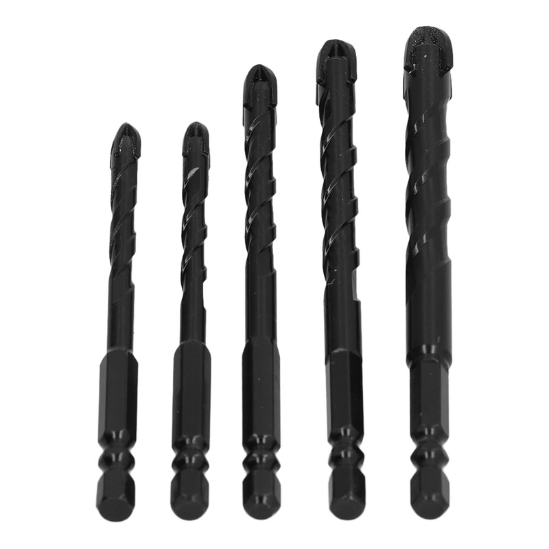 5Pcs Drill Bit Cross Spear Head Hex Shank Drilling Tool