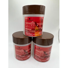 Schwarzkopf (3) Smooth N Shine Straight Gel Conditioning 6 Ounce Jar