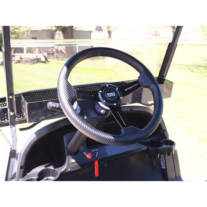 Huskey 13" Golf Cart Steering Wheel Carbon Fiber Look W/