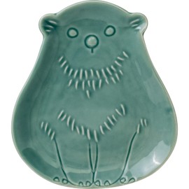 Mino Pottery Mino Ware Metsa Bear 115 Plate, Sky Blue