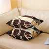 Modern Geometric Throw Pillow Covers 16x16 Set of 4 Brown