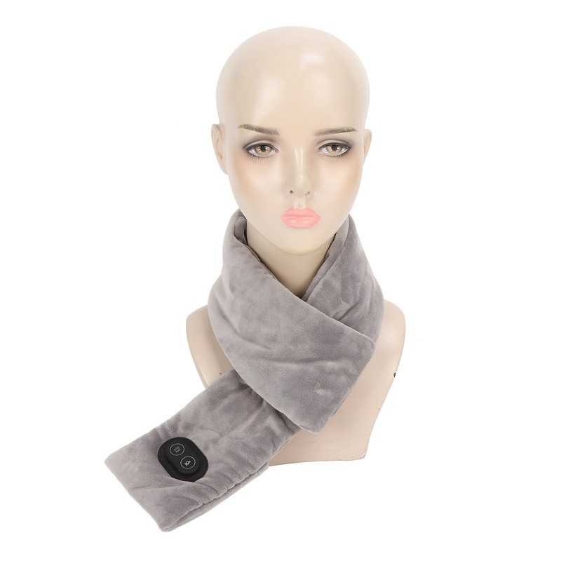 Electric Heated Neck Scarf Vibration Massage Double Sided Velvet Thick