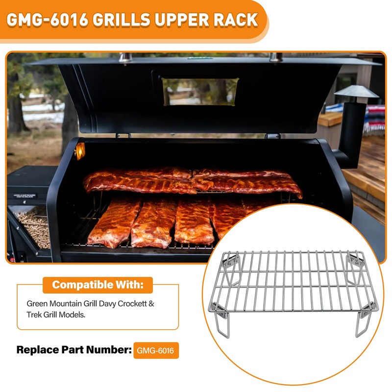 Grills Upper Rack for Green Mountain Davy Crockett Grill, Heavy-Duty