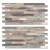 Yipscazo 40 Sheets Peel and Stick Stone Metal Backsplash Tiles,