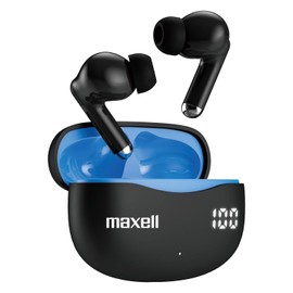 Maxell True Wireless Active Noise Cancellation Earbuds – ANC and ENC Technology – 22 Hours Playtime – Immersive Sound