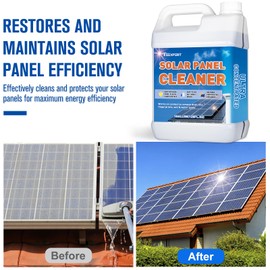 Teexpert Solar Panel Cleaner (1Gallon Makes 600 Gallons), Ultra Concentrated Glass & Solar Panel Cleaning, Streak-Free Quick Dry Remove Dirt, Dust, Droppings, Oils, Fingerprints & Water Spots