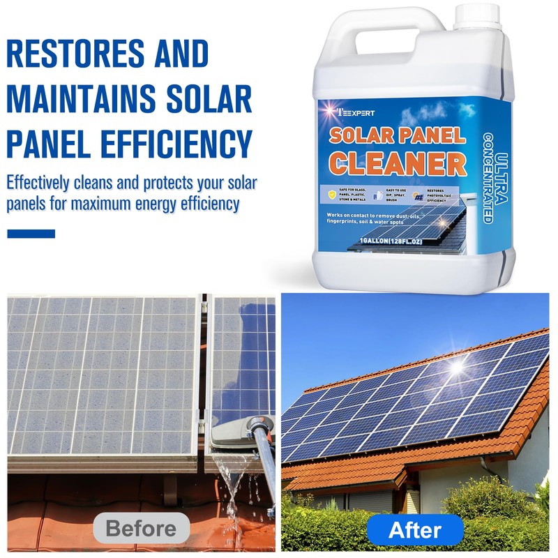 Teexpert Solar Panel Cleaner (1Gallon Makes 600 Gallons), Ultra Concentrated