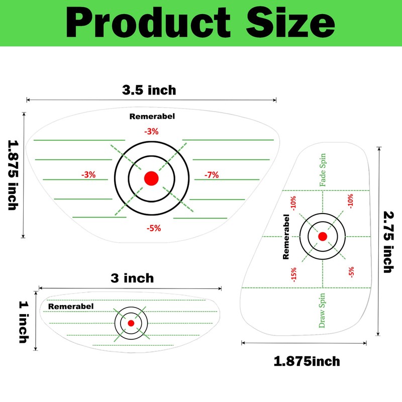 Golf Driver Blue Impact Tape Set Labels 150 pcs Self-Teaching