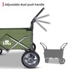 TMZ Folding Wagon with Canopy, 265 lbs Capacity, 2 Foldable