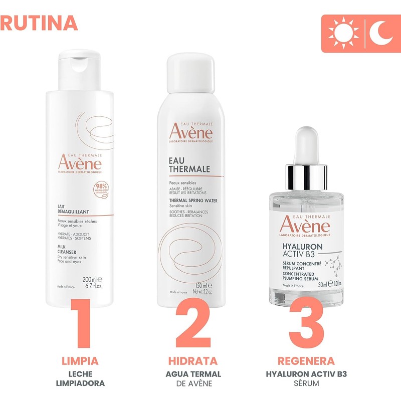 AVENE, Leche desmaquillante suave, limpia, hidrata y calma, para piel