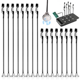Vegena Pack of 16 Third Hand Soldering with Magnetic Base, Soldering Aid with Flexible Gooseneck, Board Holder, Soldering Aid Third Hand, Crocodile Clips for Soldering, PCB Holder (8 x 12.5 cm + 8 x