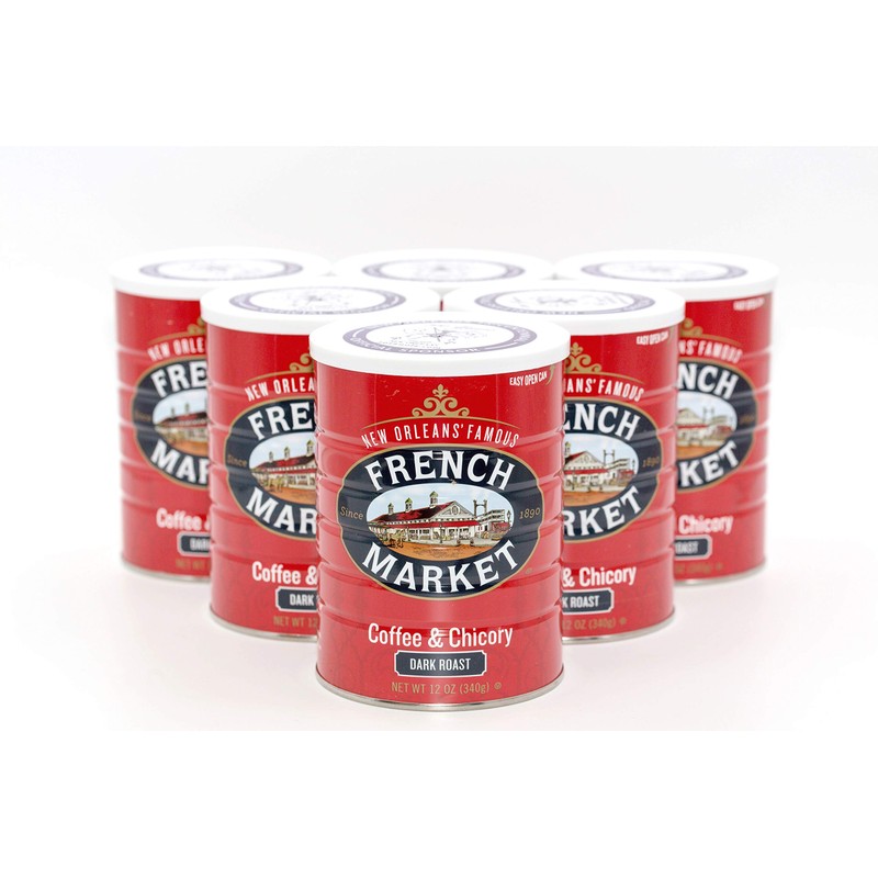 French Market Coffee & Chicory Dark Roast Ground Coffee, 12oz