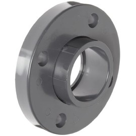 Spears 854-015 PVC Pipe Fitting, Van Stone Flange, Class 150, Schedule 80, Gray, 1-1/2" Socket